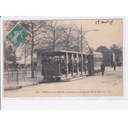 NEUILLY-sur-SEINE: la station des tramways, rue de chartres - très bon état