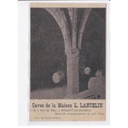 NOGENT-le-ROTROU: caves de la maison L. Lancelin datant du commencement du XIIIe siècle - très bon état