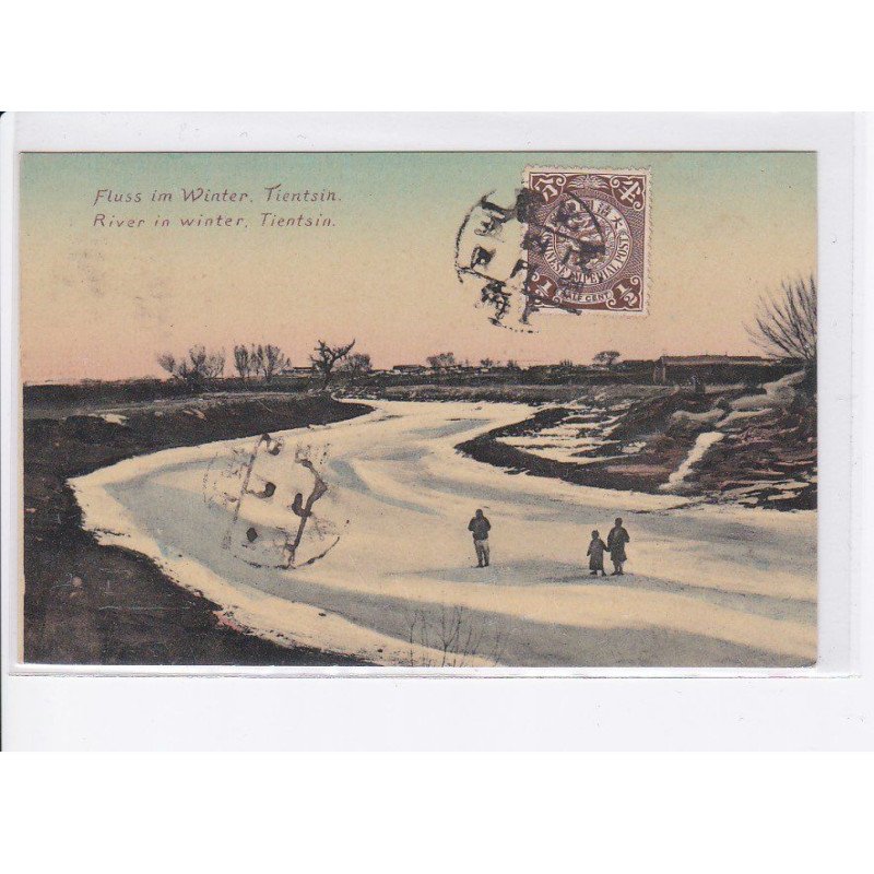 CHINE: TIENTSIN: river in winter, mer en hiver - très bon état