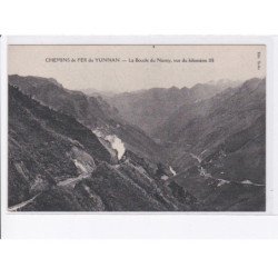 CHINE: chemin de fer du yunnan la boucle du namty, vue du kilomètre 118, train - très bon état