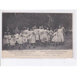 SOISY-SOUS-ETIOLLES: fondation franco-canadienne, une rondelle des pupilles dans le parc, 1918 - très bon état