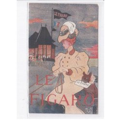 PUBLICITE: journal le figaro, femme et chien, Mich - état