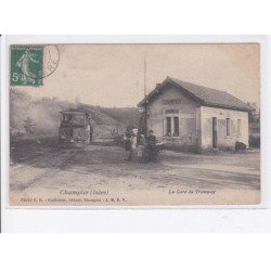 CHAMPIER: la gare du tramway, train - état
