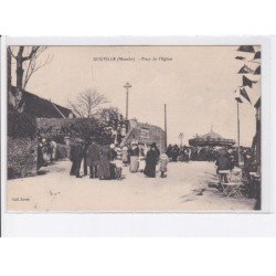 GOUVILLE: place de l'église, fête, manège - très bon état