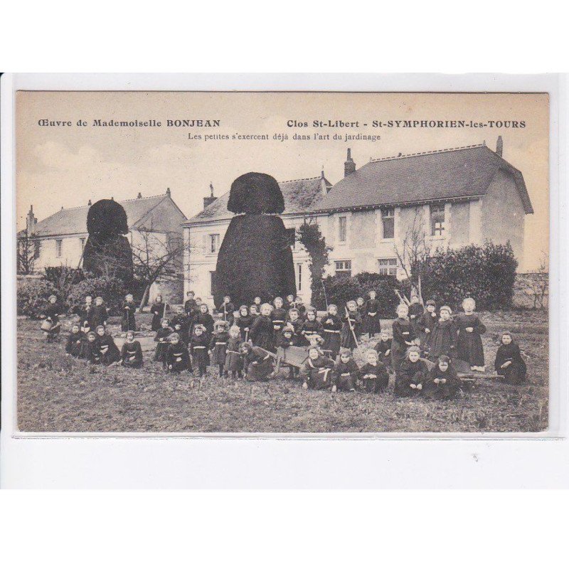 SAINT-SYMPHORIEN-les-TOURS: clos saint-libert, oeuvre de mademoiselle bonjean, autographe - très bon état