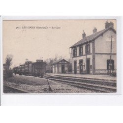 LES LOGES: la gare, rail, wagons, train - très bon état
