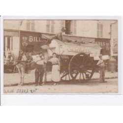 PARIS: 75012, attelage de la société de glacieres, rue erard - très bon état