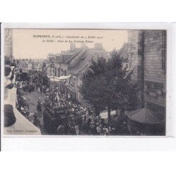 BOURGUEIL: cavalcade du 7 juillet  1912, le défilé, char de la comtesse emma - très bon état