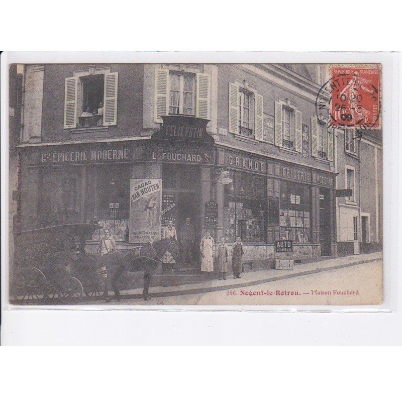NOGENT-le-ROTROU: L. Fouchard, félix potin, épicerie, attelage - très bon état
