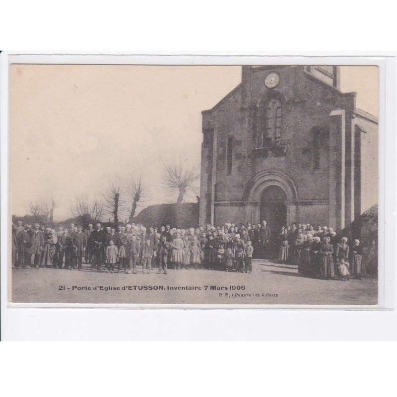 ETUSSON: porte d'église, inventaire 7 mars 1906 - très bon état