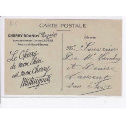 PUBLICITE: C. Gesmar, mistinguette, cherry-brandy-regals, établissements Lucien Legras - très bon état