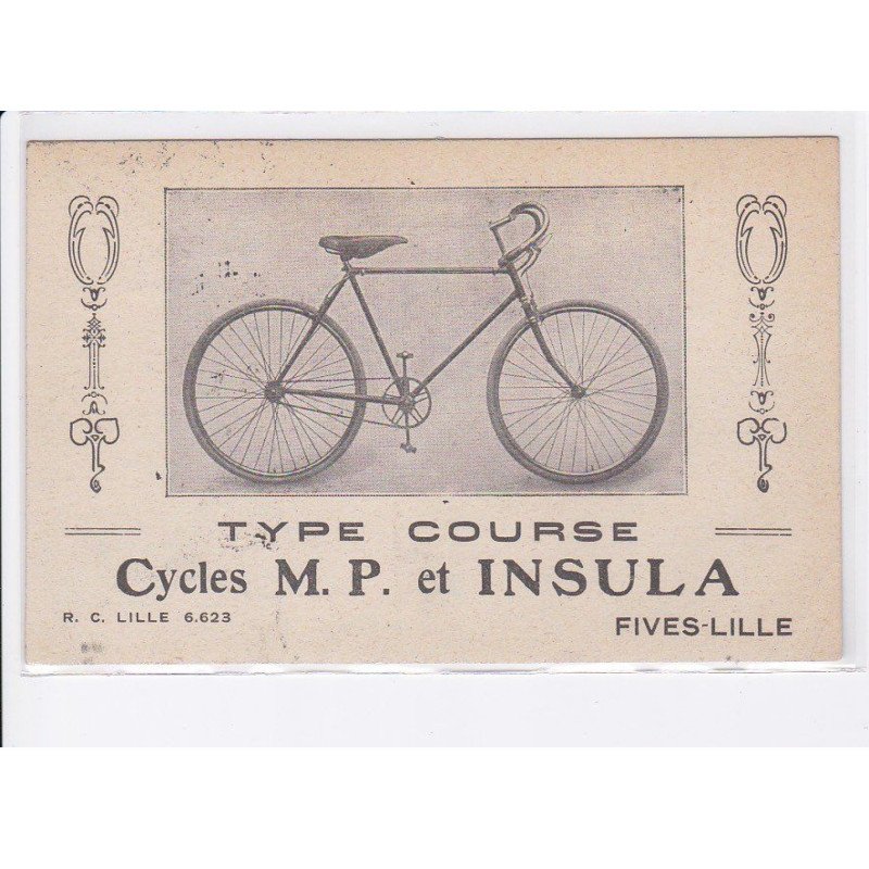 LILLE: type course, cycles M.P. et insula, vélo, fives-lille - état