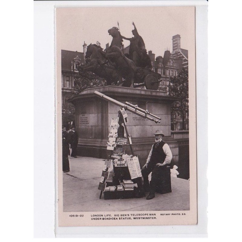 ANGLETERRE: london life, big ben's telescope man, statue under boadicea westminster - très bon état