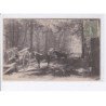 PLUVIGNER: exploitation forestières, chevaux au repos dans la forêt de floranges, bois - très bon état