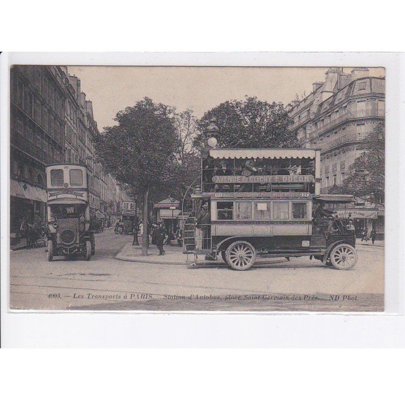 PARIS: 75006, transport à paris, station d'autobus - très bon état