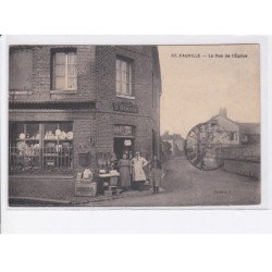 FAUVILLE: la rue de l'église, F. Demare - très bon état