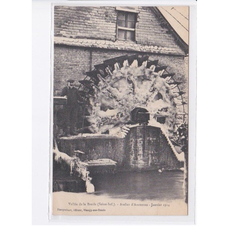 VALLEE DE LA BRESLE: atelier d'ancennes, janvier 1914 - très bon état