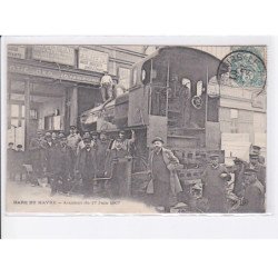 LE HAVRE: gare du havre, accident du 17 juin 1907, train - très bon état