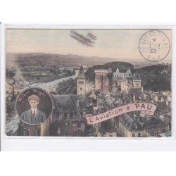 PAU: aviation à pau, cachet rare Direction, Wilbur Wright - très bon état