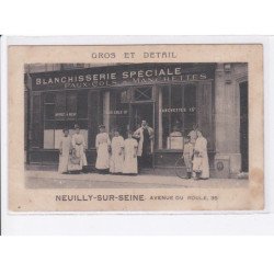 NEUILLY-sur-SEINE: blanchisserie spéciale, Paux-cols et manchettes, avenue du roule 35 - état