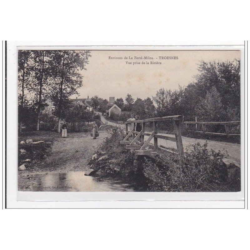 TROESNES : vue prise de la riviere - tres bon etat