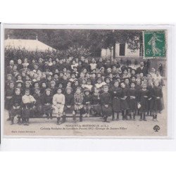 NOGENT-le-ROTROU: colonie scolaire de levallois-perret 1912, groupe de jeunes filles - très bon état