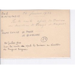 DORDOGNE: automobile, route entre la pouge et bergerac - très bon état