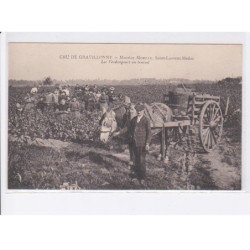 SAINT-LAURENT-MEDOC: cru de gravillonne, maurice moreau, les vendanges au travail - très bon état