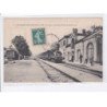 LES ORMES-sur-VOULZIE: la gare, arrivée du train de montereau, train, rail, wagon - état