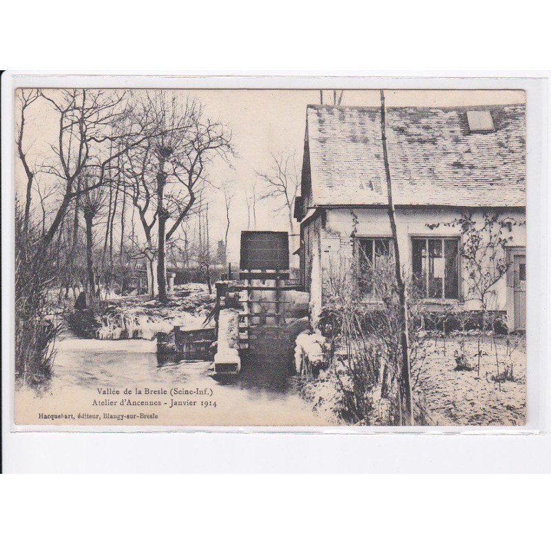 VALLEE DE LA BRESLE: atellier d'ancennes, janvier 1914 - très bon état