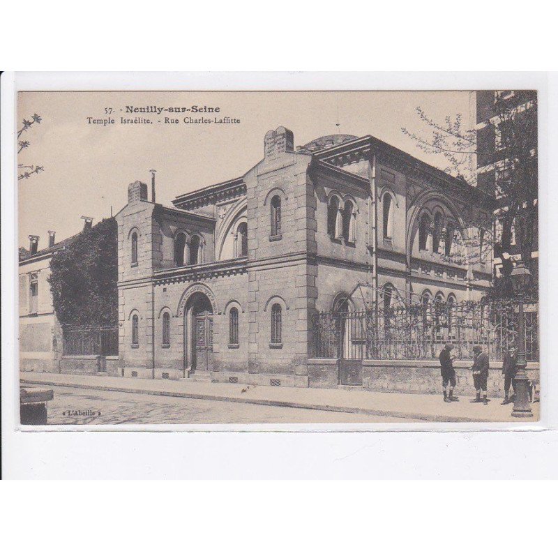 NEUILLY-sur-SEINE: temple israélite, rue charles-laffitte, judaïca, erreur de legende "dulud" - très bon état