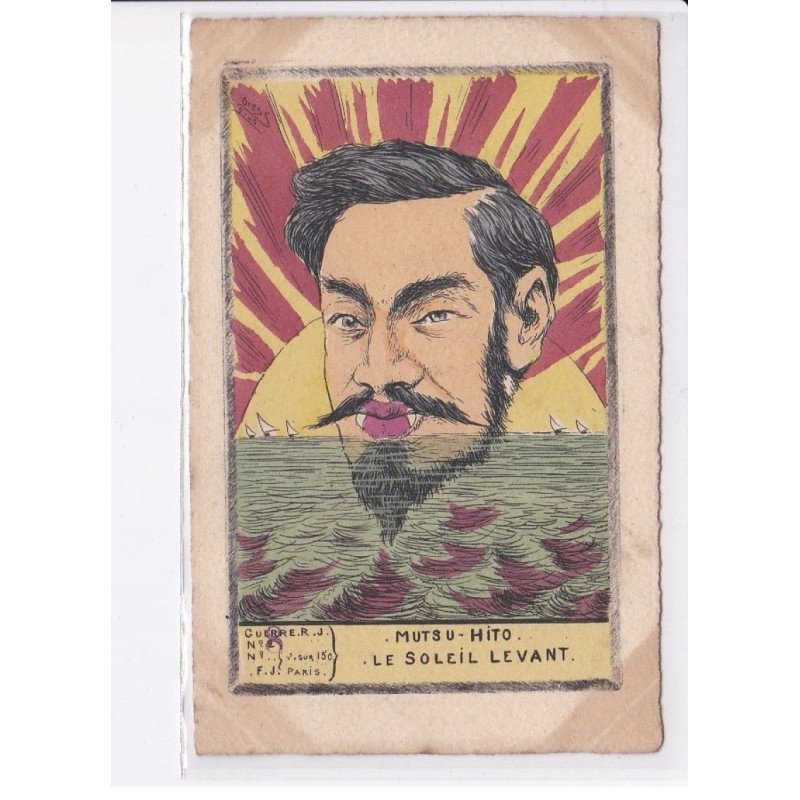 ORENS: l'actualité satirique guerre russo-japonaise Mutsu-Hito le soleil levant - très bon état