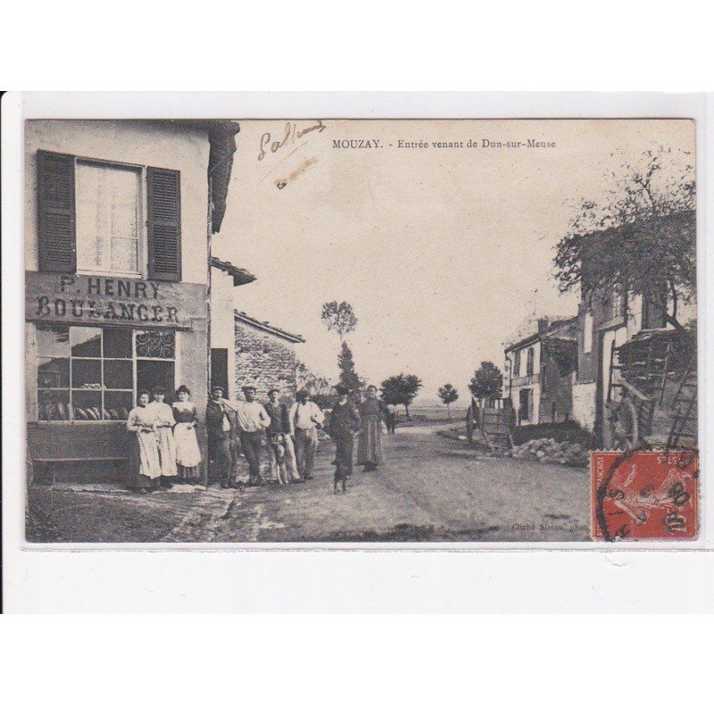 MOUZAY: entrée venant de dun-sur-meusse, P. Henry Boulangerie - très bon état