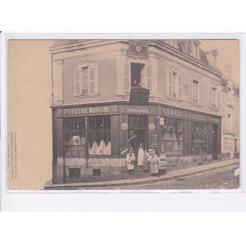 NOGENT-le-ROTROU: épicerie maison chevauchée, L. Fouchard, félix potin - état