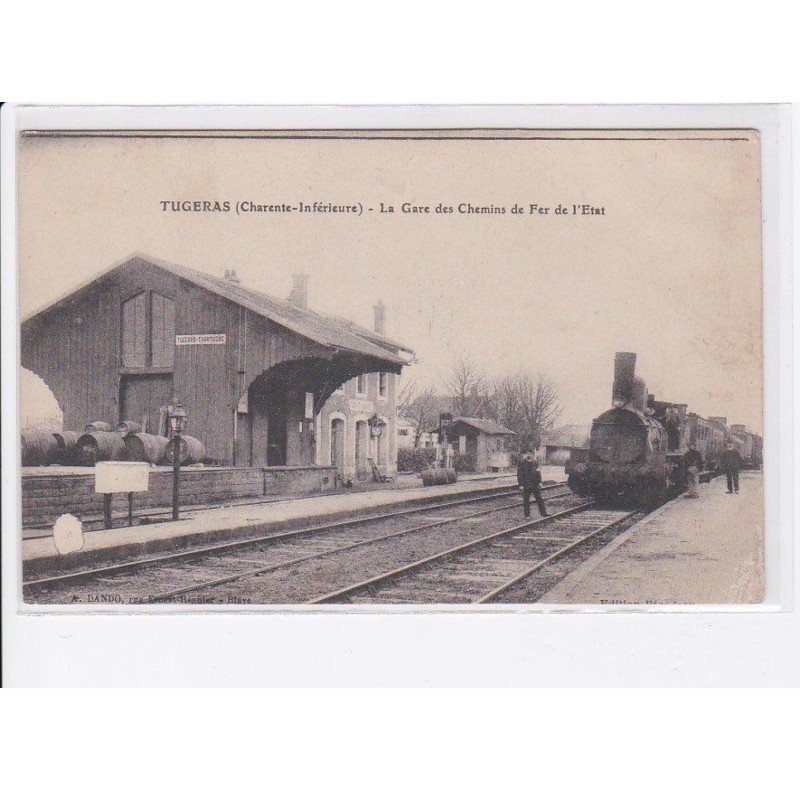 TUGERAS: la gare des chemins de fer de l'état, train - état