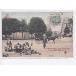 PARIS: 75017, rare en couleur, rue legendre, place malesherbes, retaille de vieux pavés en bois attelage - très bon état