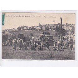 SAINT-JUST-MALMONT: vue générale, après la moisson - état