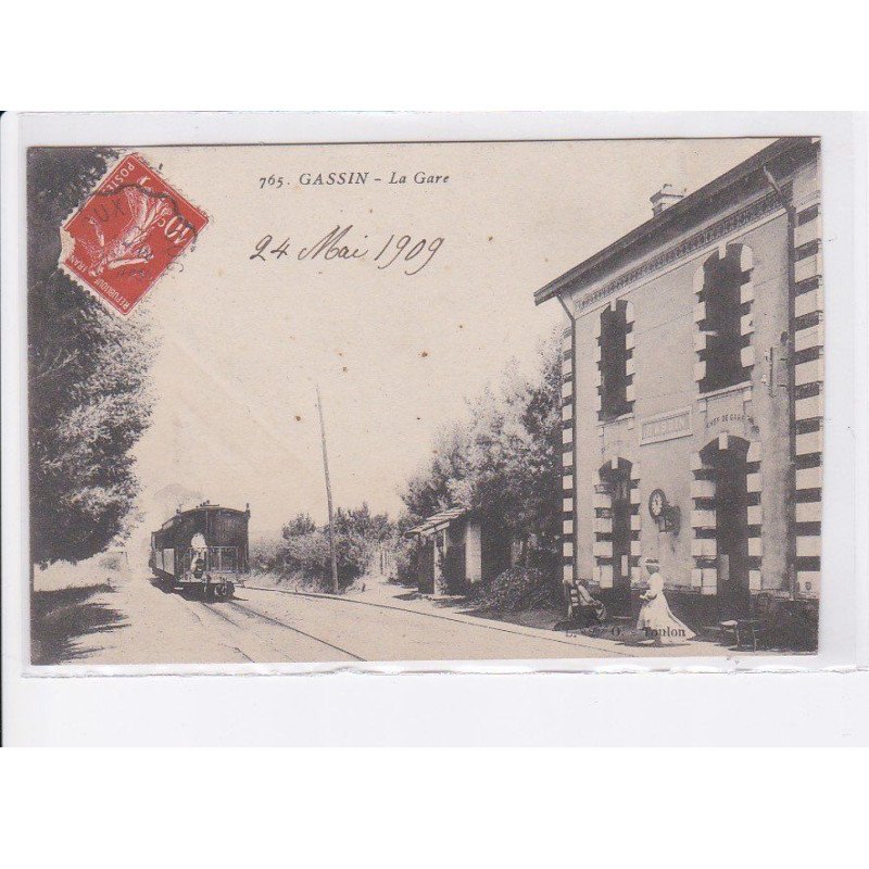 GASSIN: la gare, tramway - très bon état