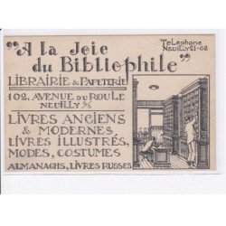NEUILLY-sur-SEINE: "à la joie du bibliophile" librairie et papeterie - très bon état