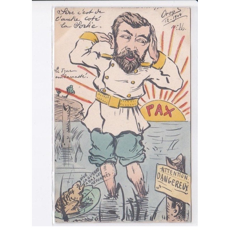 ORENS: l'actualité satirique guerre russo-japonaise l'actualisme Tsar Nicolas 2 - très bon état