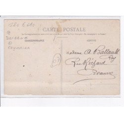 SAINT-LAURENT-les-BAINS: court de la gare, en voiture pour saint-laurent!, diligence, courrier - état