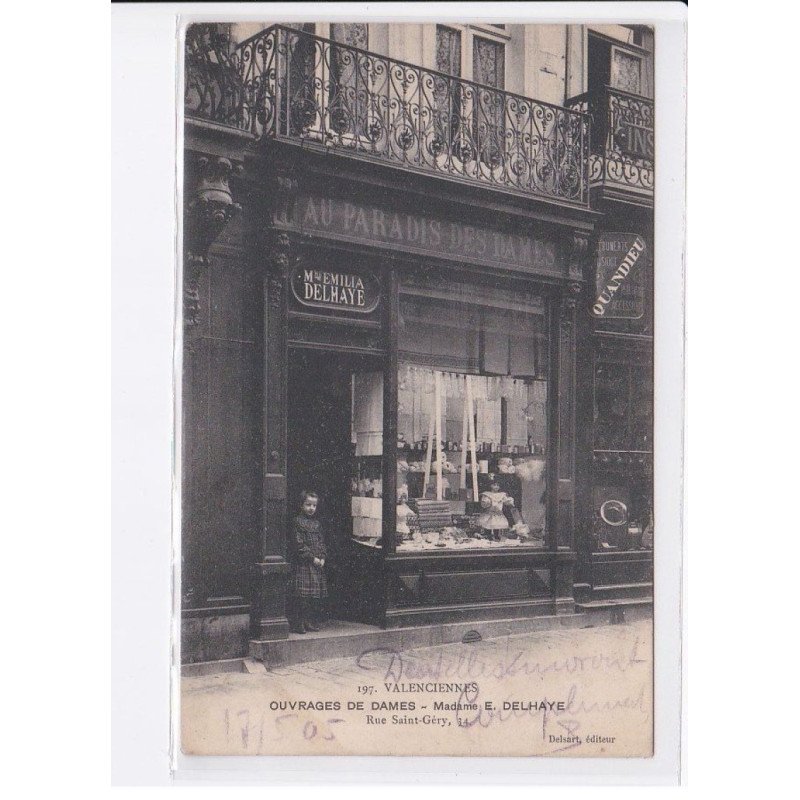 VALENCIENNES: ouvrages de dames, madame E. Delhaye, au paradis des dames, rue saint-géry 14 - très bon état