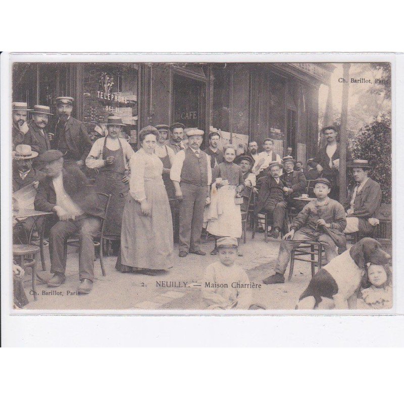 NEUILLY-sur-SEINE: maison charrière, café - état