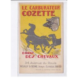 NEUILLY-sur-SEINE: publicité, le carburateur cozette donne des chevaux - très bon état