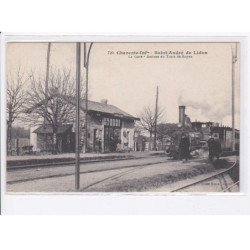 SAINT-ANDRE-de-LIDON: la gare arrivée du train de royan, rail - très bon état