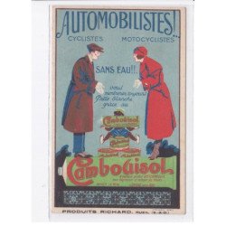 PUBLICITE: automobilistes! cyclistes motocyclistes, sans eau!! Cambouisol - très bon état