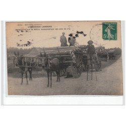 L'INDUSTRIE LANDAISE - Attelage de mules transportant des bois de pin - très bon état