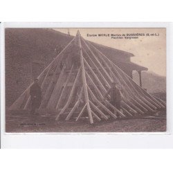BUSSIERES: équipe merle marius, pavillon vergisson, bois - très bon état