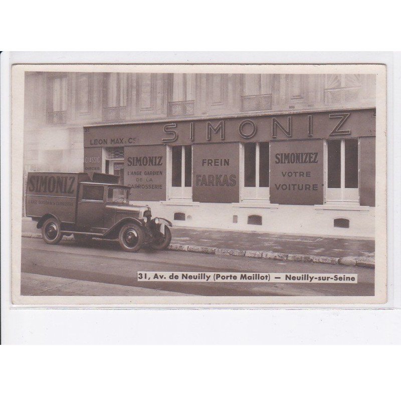 NEUILLY-sur-SEINE: Simoniz, camion, frein farkas, simonizez votre voiture, 31 avenue de neuilly - très bon état