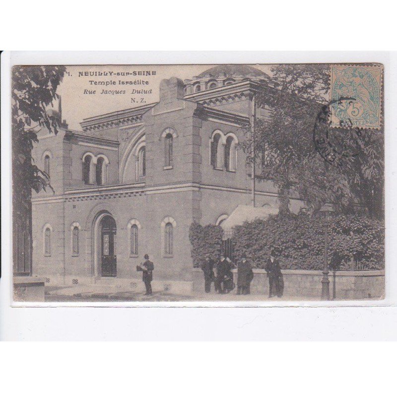 NEUILLY-sur-SEINE: temple israélite rue jacques dulud, synagogue judaïca - très bon état